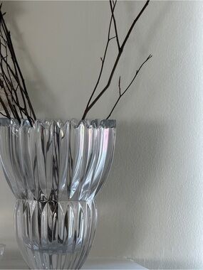 Villeroy & Boch Clear Ribbed Crystal-Look Vase